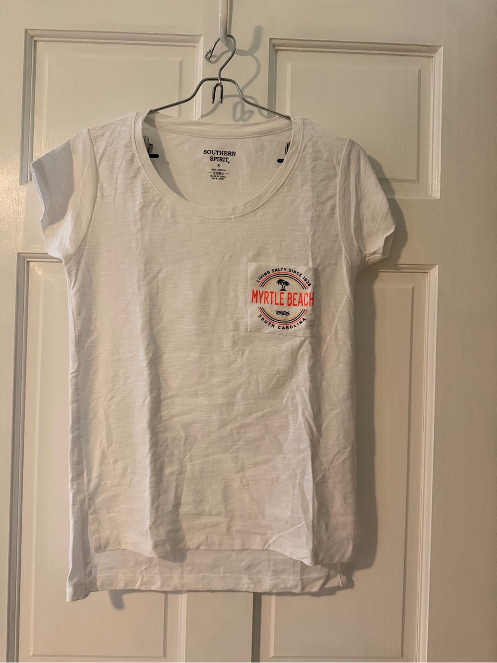 Myrtle Beach White Pocket Tee